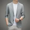 Abiti da uomo Blazer Protezione solare estiva da uomo per blazer Giacche da completo casual leggere e ultrasottili Cappotti classici monopetto solidi 231013