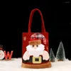 Storage Boxes Festive Holiday Gift Bag Large Capacity Christmas Handbag With Cartoon Santa Claus Snowman Elk For Children's Gifts Candy Bags