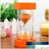 Other Clocks Accessories 1Pc Mini Hourglass Sandglass 5/10Min/15Min/20Min/30Min Sand Clock Timers Childrens Desktop Timer Decorati Dhahf