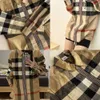 Burbery Coat Designer Luxury Fashion Men's And Women's Version 2023 Autumn Blended Wool Classic Plaid Zipper Versatile Coat