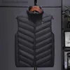 Men's Vests Men Autumn And Winter high quality Heated Vest Zones Electric Heated Jackets Men Graphene Heat Coat USB Heating Padded JacketL231014