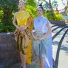 Vêtements ethniques Robe thaïlandaise Dai Shan Ahom Customes Vêtements asiatiques Ropa Mujer Top Pantalon Pantalon Traditionnel pour les femmes