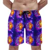 Pantaloncini da uomo Sun Moon Gym Galaxy Stampa Casual Beach Uomo Graphic Surf Costume da bagno ad asciugatura rapida Regalo