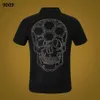 جديد PP Men's Polo Shirt Summer Skull Diamond Phillip Plain Short Sleeve Designer T Shirt Harajuku Tee Skulls Tops236Q