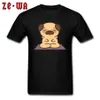 Leuke Pug T-shirt Aangepaste T-shirts Mannen Workout Shirts Vrouw Kawaii Kleding Cartoon Print Tees Modieuze Katoenen Sweatshirts252m