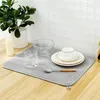 Tapis de Table, égouttoir à vaisselle, tampon de séchage, Super absorbant, antidérapant, pour comptoirs de cuisine, lot de 2, efficace