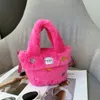 Nouveau sac à dos en peluche Imitation cheveux de lapin petit sac fourre-tout bouton conception de poche mignon petit sac carré sac à bandoulière pour enfants