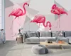 Wallpapers moderno geométrico flamingo arte 3d papel de parede mural sala estar sofá tv parede kids'room papéis decoração casa