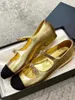 Pantoufles chaussures plates mode mélange couleur dames élégant or Ballet bout rond robe peu profonde Mary Jane été chaussures décontractées 231013