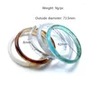 Bangle Ujbox 1pc Fantastiskt tunt akrylmönster Vattentäta bruna glitterarmband armband Kvinnor handledsmycken