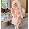 Down Coat 2023 Girls Parka Winter Coats Children Fur Collar Hooded Jackets Big Kids Thick Warm Cotton Outerwear Teen Outfit Baby Snowsuit J231013