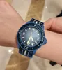 Relogio Masculino Sport Quartz Męski Ocean Watch Five Ocean Watch Pełna funkcja Nylon Belt Przezroczysta tylna okładka