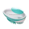 Dog Grooming Pet 2 In 1 Bath Groom Brush Cat Mas Brushes Removes Loose Hair Comb Shower Scrubber Shampoo Dispenser Tools Dr Homefavor Dhah3