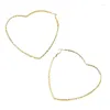 Hoopörhängen hjärtformade smycken för kvinnor tunna överdrivna temperament trendiga utsökta festtillbehör gåvor RG0029