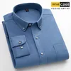 Chemises habillées pour hommes printemps et automne mode tendance pur coton jeunesse polyvalent Oxford couleur unie à manches longues chemise de travail blanche