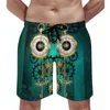 Men's Shorts Summer Gym Retro Steampunk Sportswear Golden Butterflies Graphic Beach Short Pants Casual Quick Drying Swimming Trunks