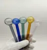 15 cm lange Glas-Bubbler-Rauchpfeife mit 4 cm Ölbrenner-Kopf