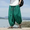Men's Pants Foreign Trade Wide Leg Lantern Chinese Style Retro Large Size Loose Fitting Leggings