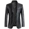 Heren Lederen Faux Merk Pu Jas Mannen Herfst Lente Casual Heren Jassen Jas Zacht Motorfiets Blazer Bovenkleding Chaqueta Peluda Hombre 231013