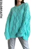 Kadın Sweaters Colorfaith SW3191JX Y2K Sak yapılar Vintage büyük boyutlu moda örtü zarif otomatik Kış Kadın Sweaters Vahşi Tops 231013