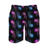 Men's Shorts Summer Gym Jellies Sportswear Colorful Jellyfish Print Pattern Beach Classic Fast Dry Swim Trunks Plus Size