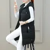 Women's Vests Sleeveless Jacket Vest Coat For Woman Casual Solid Hooded Jackets Thick Long Coats Winter With Zipper Warm Clothes