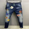 DSQ PHANTOM TURTLE Herenjeans Klassieke mode Herenjeans Hiphop Rock Moto Heren Casual ontwerp Gescheurde jeans Distressed Skinny 266w