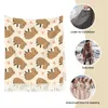 Lenços lenço feminino com borla bonito dos desenhos animados amor capivara longo macio xale quente e envoltório desgaste diário pashmina