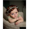 Dolls Dolls 60Cm Bebe Reborn Doll Lovely Toddler Girl Hand-Painted 3D Visible Veins Soft Touch Baby Bonecas Toy Toys Gifts Dolls Acces Dhrmw