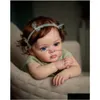 Poupées Poupées 60Cm Bebe Reborn Doll Belle Enfant Fille Peinte À La Main 3D Veines Visibles Doux Au Toucher Bébé Bonecas Jouets Jouets Cadeaux Poupées Acces Dhrmw