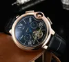 Cuir Men Women Band Tourbillon Automatic mécanical Tank Wrists Montre à dropshipping Date Date Squelette Mens Watchs Gifts Ity # CC8