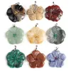 チャーム天然石ペンダント花びら形の飾り飾り細かいジュエリー製造用品DIYネックレスアクセサリー素晴らしい装飾ギフト