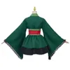 Cosplay Anime Roronoa Zoro Cosplay Costume Sexy femme vert Kimono femme de chambre uniforme Halloween carnaval fête jeu de rôle Costume d'inversion de sexe