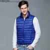 Coletes masculinos 2023 novos homens primavera outono para baixo colete jaquetas leve empacotável puffer sem mangas colete coatsl231014