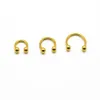 316L Surgical Steel Horseshoe Nose Lip Ear Piercing Hoop Ring Eyebrow Universal Gold Vacuum Plating Titanium 16G Body Jewelry219x