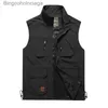 Heren Vesten FGKKS Mannen Mesh Vest lti Pocket Sneldrogend Mouwloos Jasje Reporter Losse Outdoor Casual Dunne Vissersvesten VestL231014