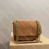 Niki Suede Chain Bag Dames Designer Schoudertas Gouden Letter Onderarmtas Mode Grote Capaciteit Dames Hobo Portemonnee