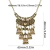 Wedding Jewelry Sets Luxury Retro Indian Set EarringNecklace Bijoux Hangers Ethnic Carved Jhumka Earrings 231013