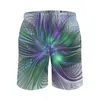 Shorts pour hommes Floral Art Print Board Summer Purple Green Flower Retro Beach Hommes Running Surf Quick Dry Design Trunks