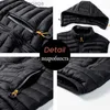 Men's Vests S.T.G 2023 Men Sleeveless Down Vests Solid Hooded Vest Jackets Hot Fashion Winter Casual Pockets Waistcoat Windproof JacketL231014