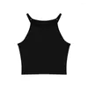 Women's Tanks Y2k Tops 2023 Summer Hanging Neck Strap Tank Top Slim Fit Sexy External Wear Inner Laydown Korean Fashion Clothing