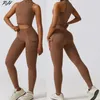 Set attivi Donna Autunno Sport Raccolta antiurto Set di tuta da yoga nuda ad alta resistenza Corsa Fitness Canotta Abbigliamento sportivo per il tempo libero