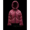 Autumn/Winter Women's Short Hooded Down Jacket 90% White Goose Down Filled Fluffy And Warm Bright Fabric Waterproof And Dirt Resistant CC