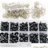 Narzędzia rzemieślnicze 100pcs/Set Rzemiosła Plastikowe Oczy Bezpieczeństwo z podkładkami do produkcji lalkowej gałki ocznej Amigurumi Akcesoria 6-12 mm XBJK22 DHDI8