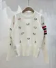 TB Autumn/Winter New Round Neck Pullover Sweater Women's Full Piece Embroidery Animal Cartoon Heavy Work Knit Loose End Style