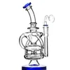 Bong Dab Rig Glas Wasserpfeife Recycler Bohrinsel 14 mm Banger Bubbler Shisha berauschender Wabenperkolator klar für Rauchzubehör Dabs