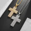 Pendant Necklaces Fashionable And Exquisite Shiny Multi-Layered Zircon Cross Necklace For Men Women Trendy Hip Hop Jewelry Party Gifts