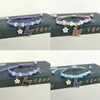 Charm Bracelets Adjustable Flower Pendant Fashion Braided Rope Handmade Woven Friendship Jewelry Gift F19D