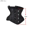 Midja mage shaper underbust korsett sexig gotisk busiter 26 stål ben tränare kort torso kvinnor bantning mantel bälte spets upp 231013