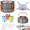 Camp Kitchen Camp Kitchen Cam Travel Equipment Table Cookware Kit Pots Gas Spise Accessories redskap Set Picnic BBQ Supplies SPO DHSD7